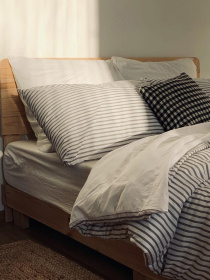 Комплект постельного белья Grey Strip с натурального хлопка ранфорс OWLED модель RB5-5005-GS Фото