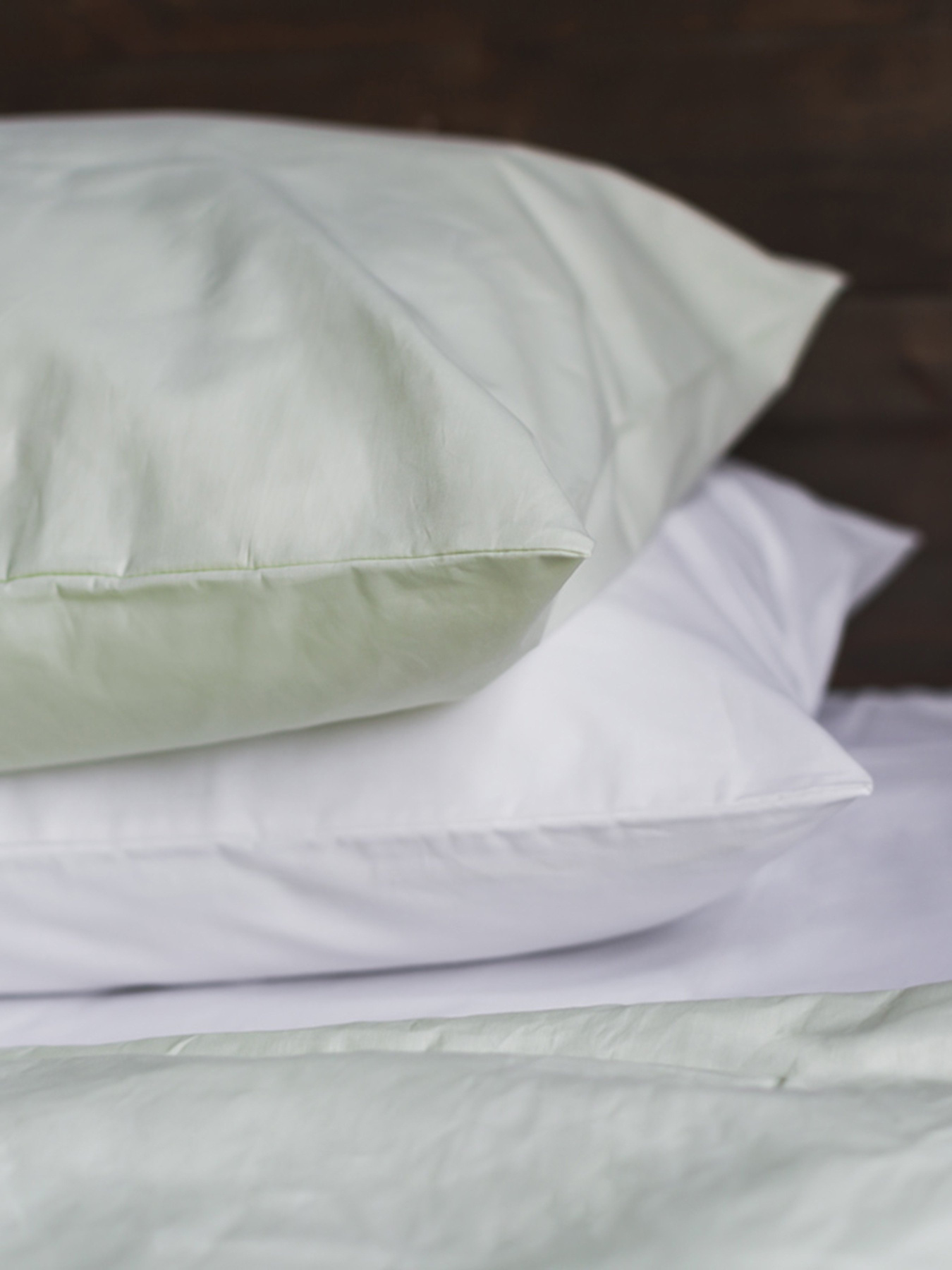 Комплект постельного белья Shadow Lime с натурального хлопка ранфорс OWLED модель RB5-5005-SL Фото