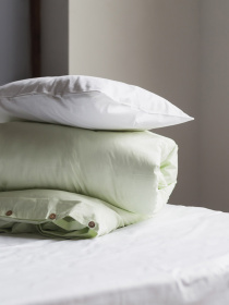 Комплект постельного белья Shadow Lime с натурального хлопка ранфорс OWLED модель RB5-5005-SL Фото