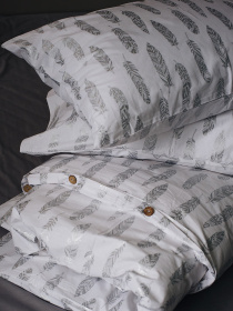 Комплект постельного белья Silver Swan с натурального хлопка ранфорс OWLED модель RB5-5005-SS Фото