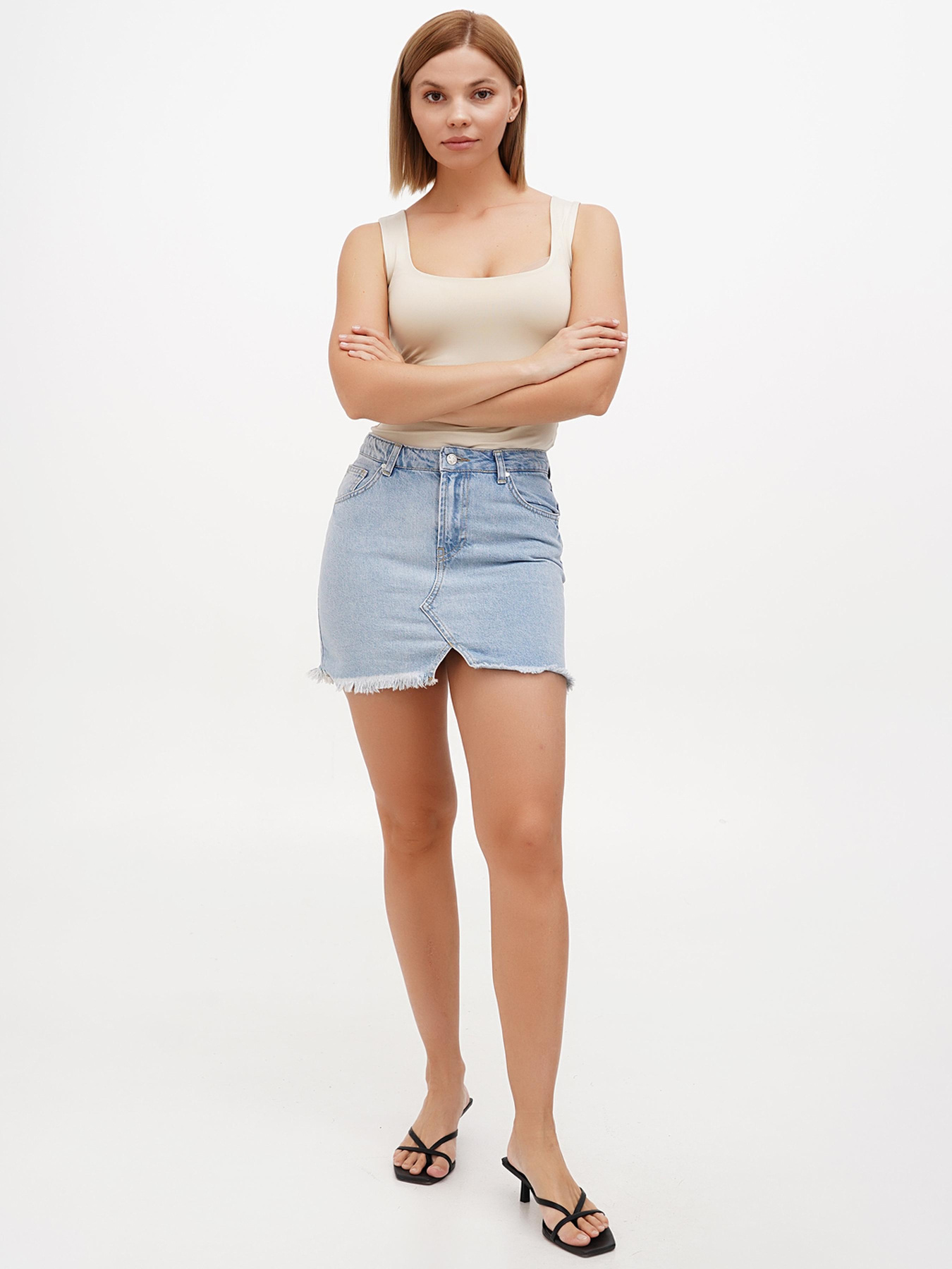 Джинсовая юбка Sassofono модель A272-SC-2141 Фото