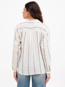 Рубашка повседневная Sassofono модель A272-SC-2145_молочный_голубой Фото