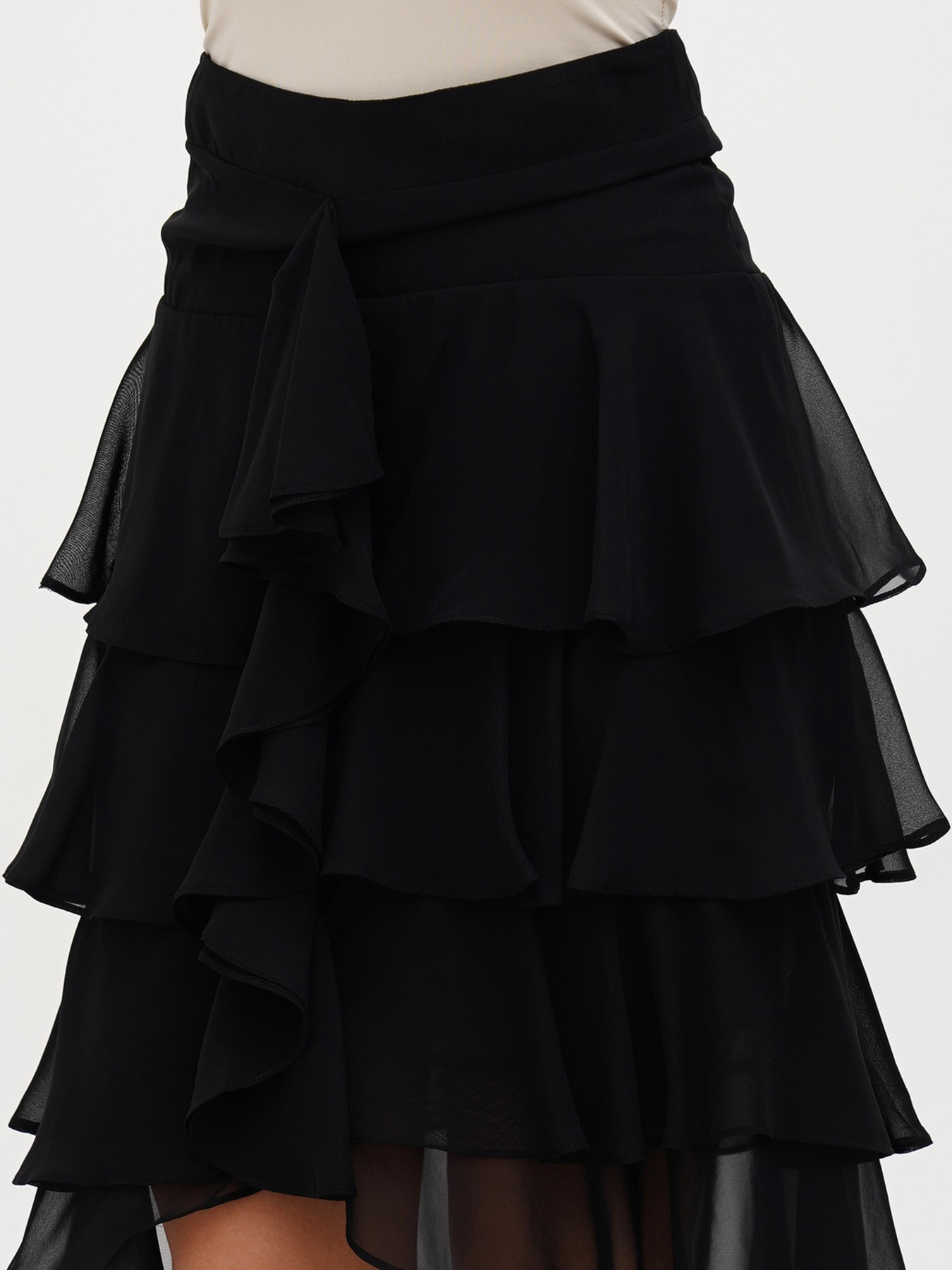 Юбка миди Sassofono модель A272-SC-2138_чёрный Фото