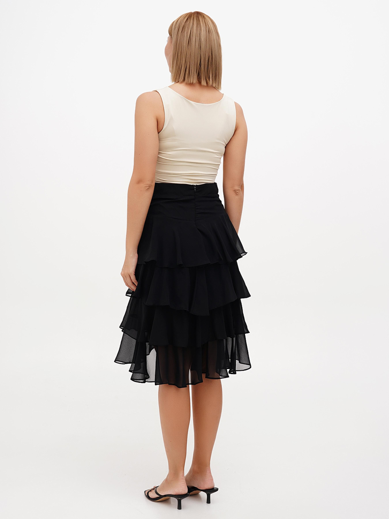 Юбка миди Sassofono модель A272-SC-2138_чёрный Фото