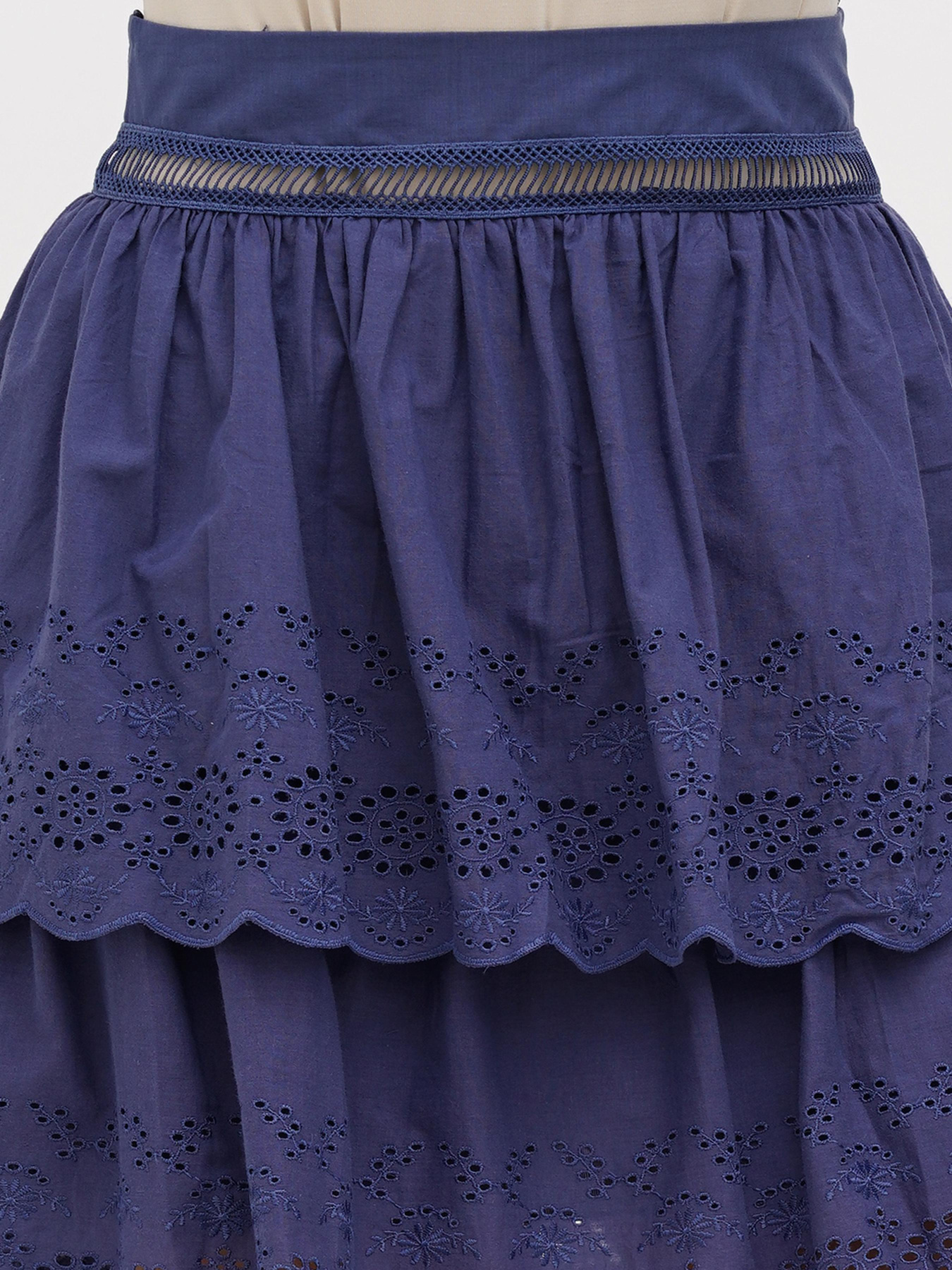 Юбка мини Sassofono модель A272-SC-2139_синий Фото