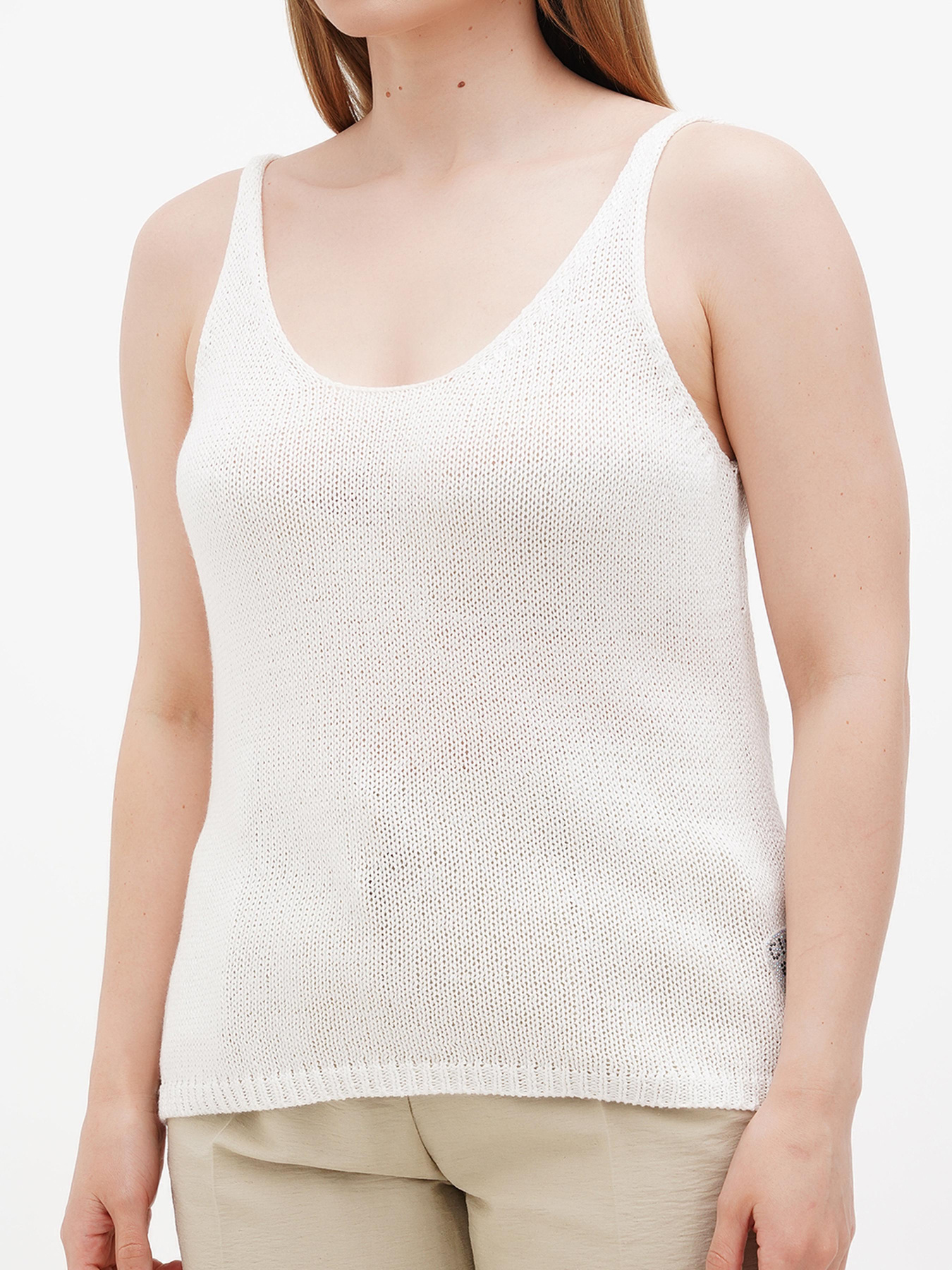 Майка Sassofono модель A272-SC-1817_молочный Фото