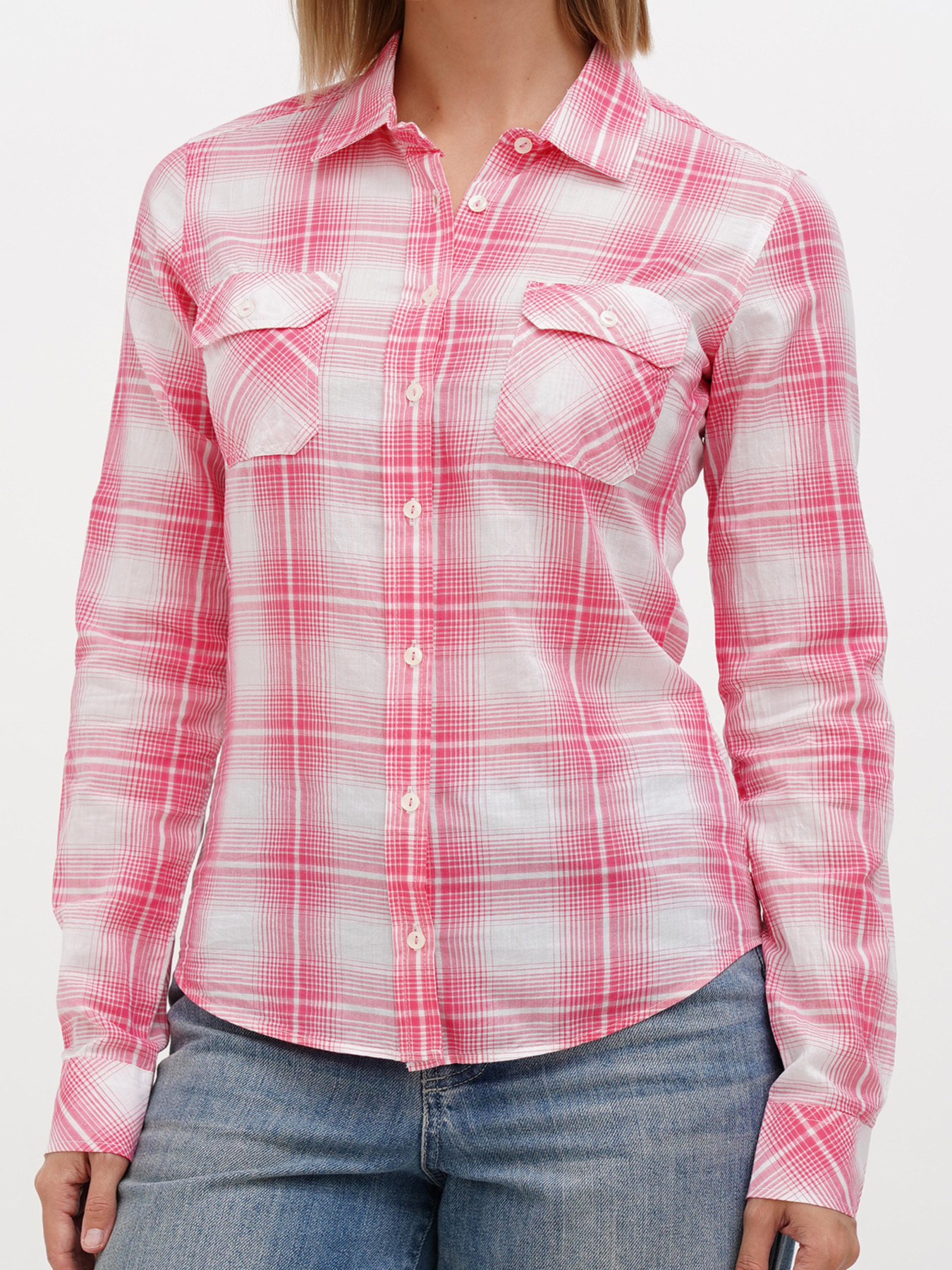 Рубашка Sassofono модель A272-SC-1774_фуксия Фото