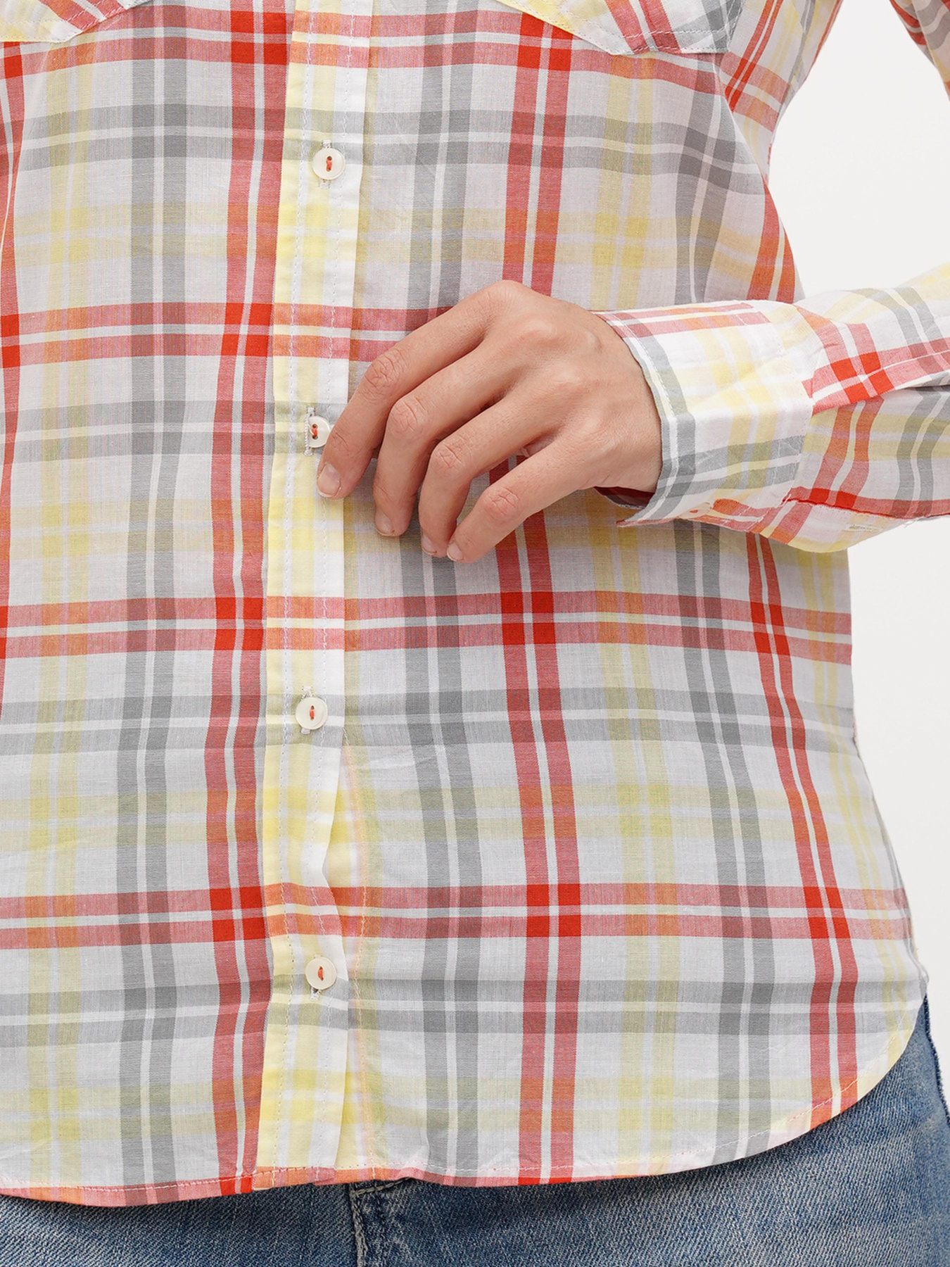 Сорочка повсякденна Sassofono модель A272-SC-1775_оранжевый Фото