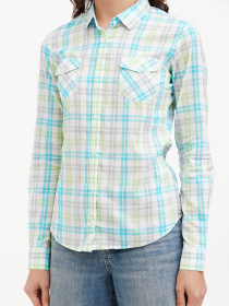 Рубашка Sassofono модель A272-SC-1775_бирюзовый Фото