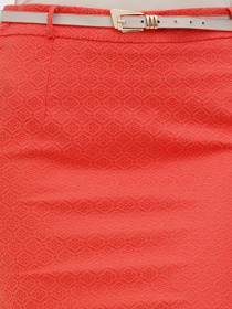 Юбка миди Sassofono модель A272-SC-1782_коралловый Фото