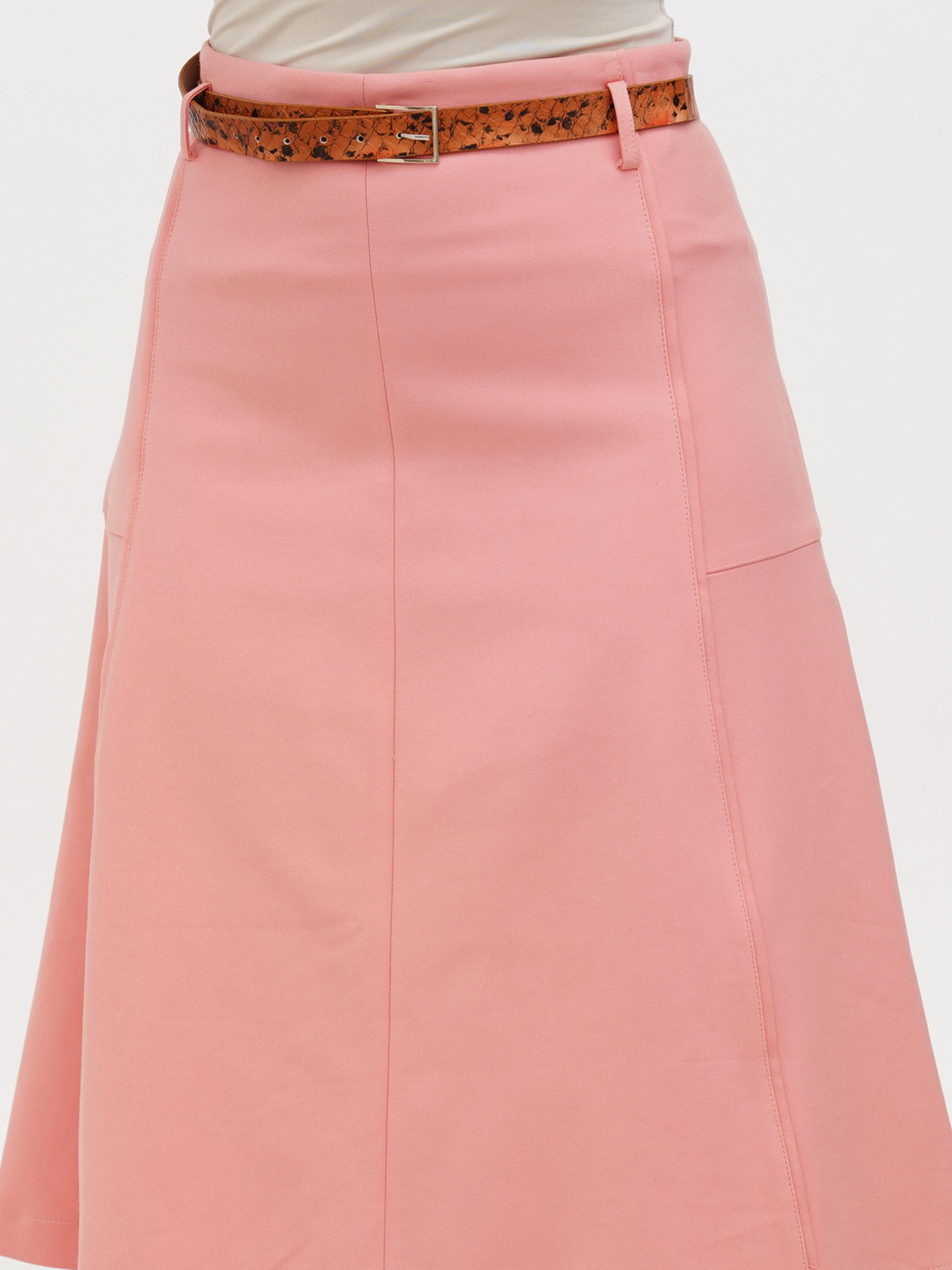 Юбка миди Sassofono модель A272-SC-1820_пудра Фото