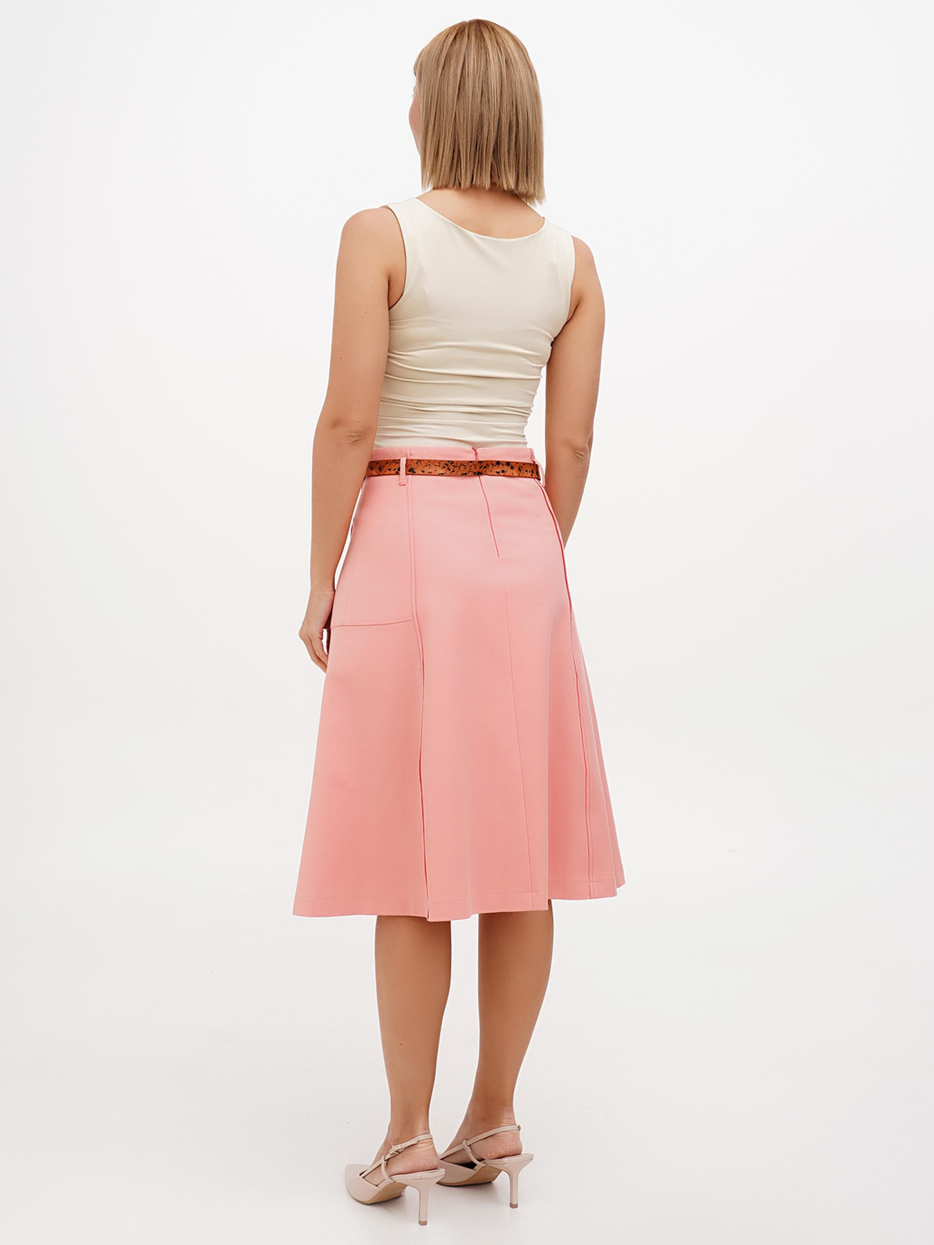 Юбка миди Sassofono модель A272-SC-1820_пудра Фото