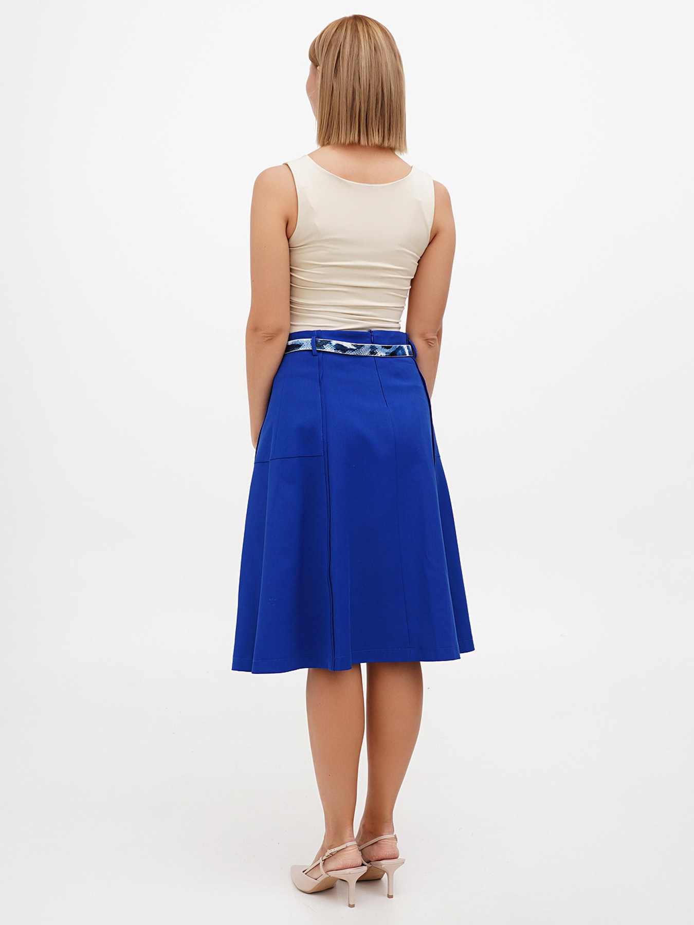 Юбка миди Sassofono модель A272-SC-1820_синий Фото