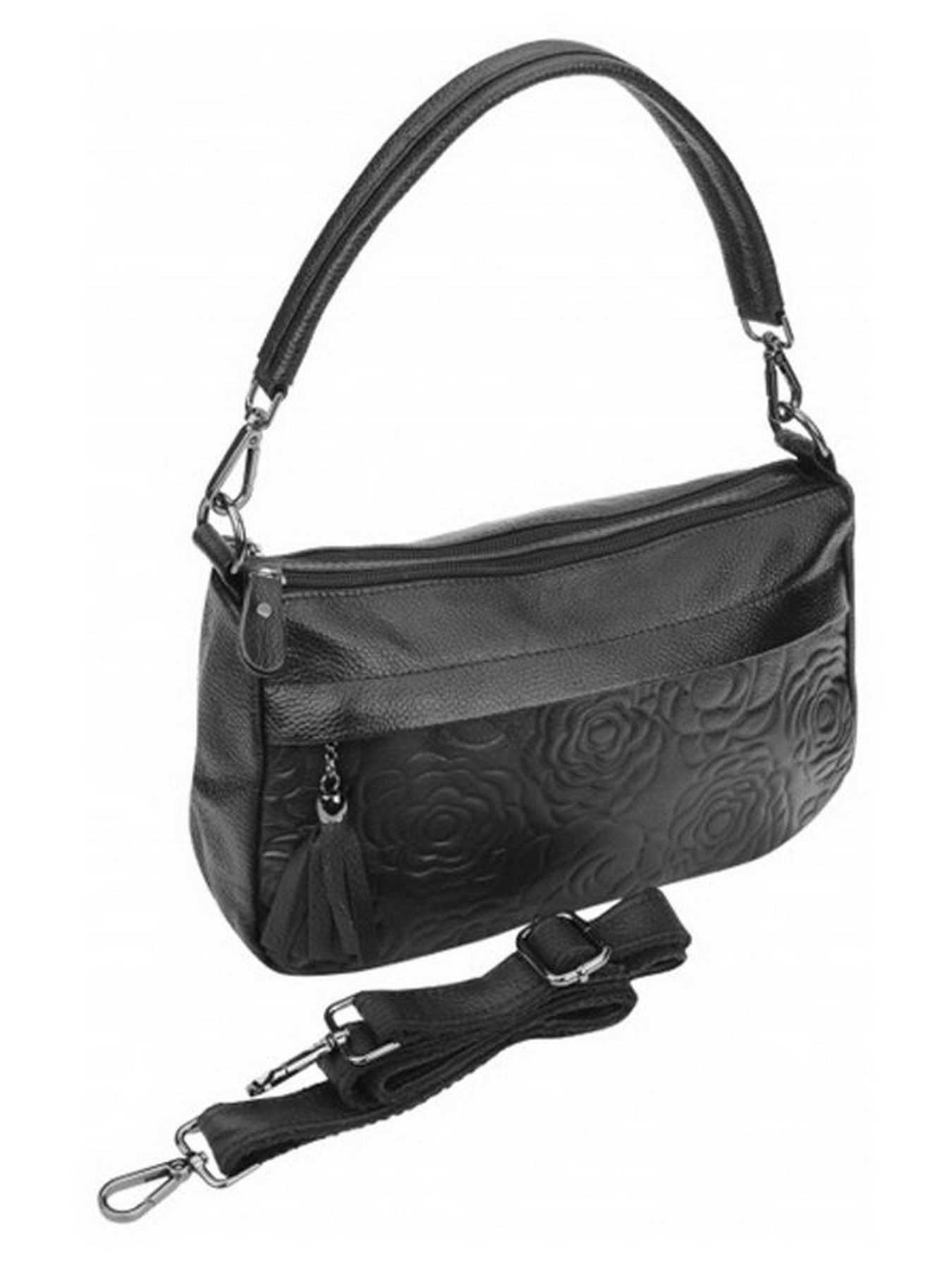 Сумка Borsa Leather модель 1t840-black Фото