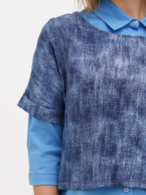 Платье мини Sassofono модель A272-SC-1849_голубой Фото