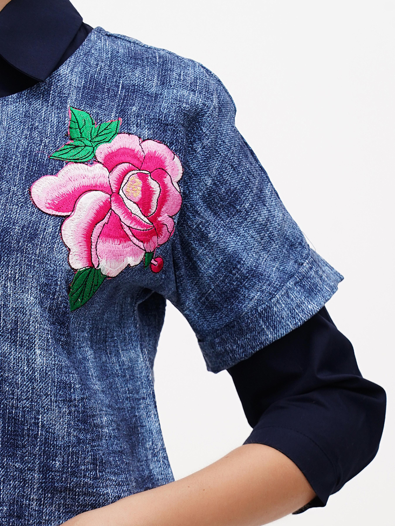 Сукня міні Sassofono модель A272-SC-1849_тёмно-синий Фото