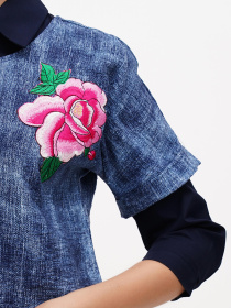 Сукня міні Sassofono модель A272-SC-1849_тёмно-синий Фото