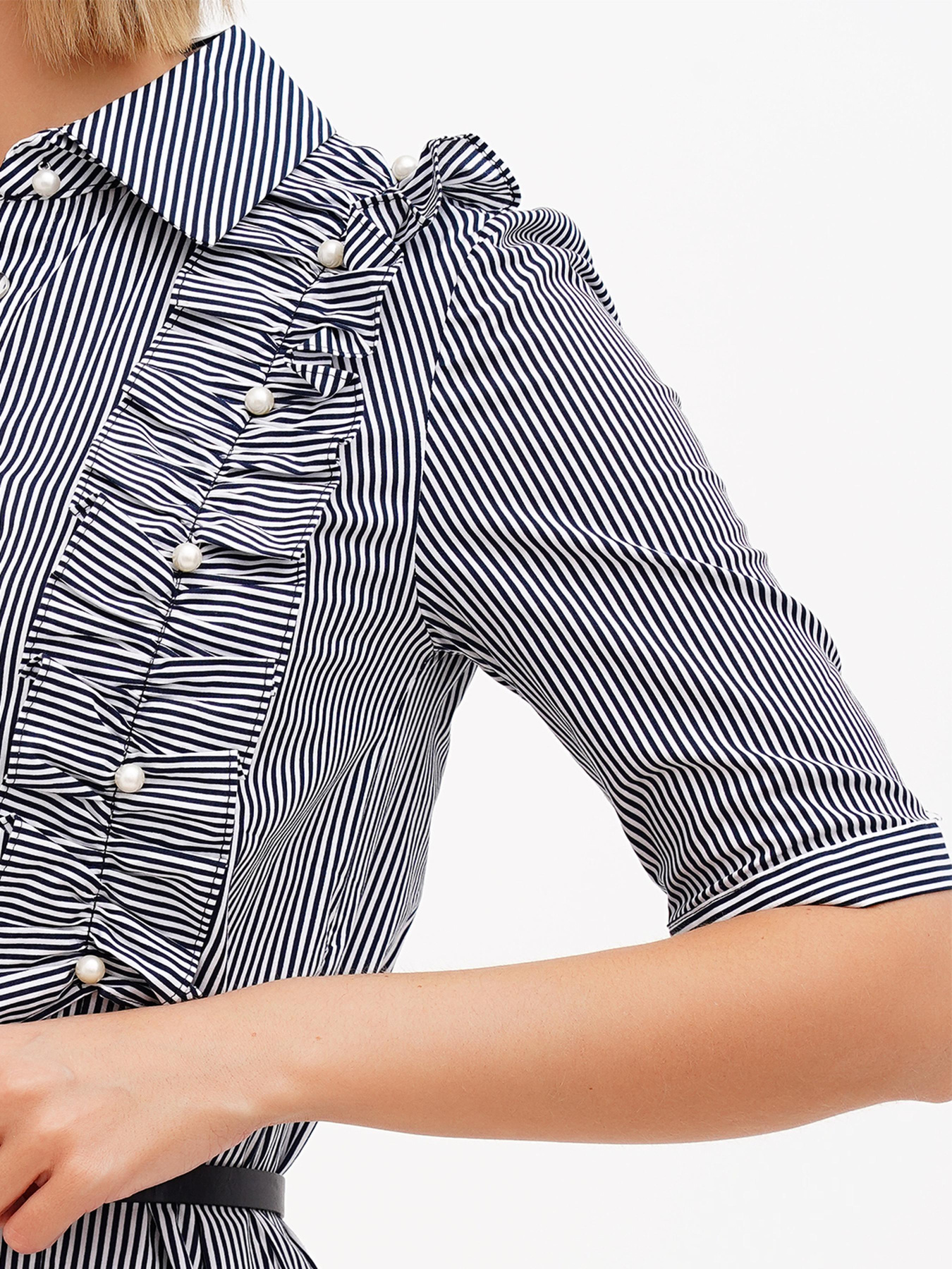 Платье мини Sassofono модель A272-SC-1850_тёмно-синий Фото