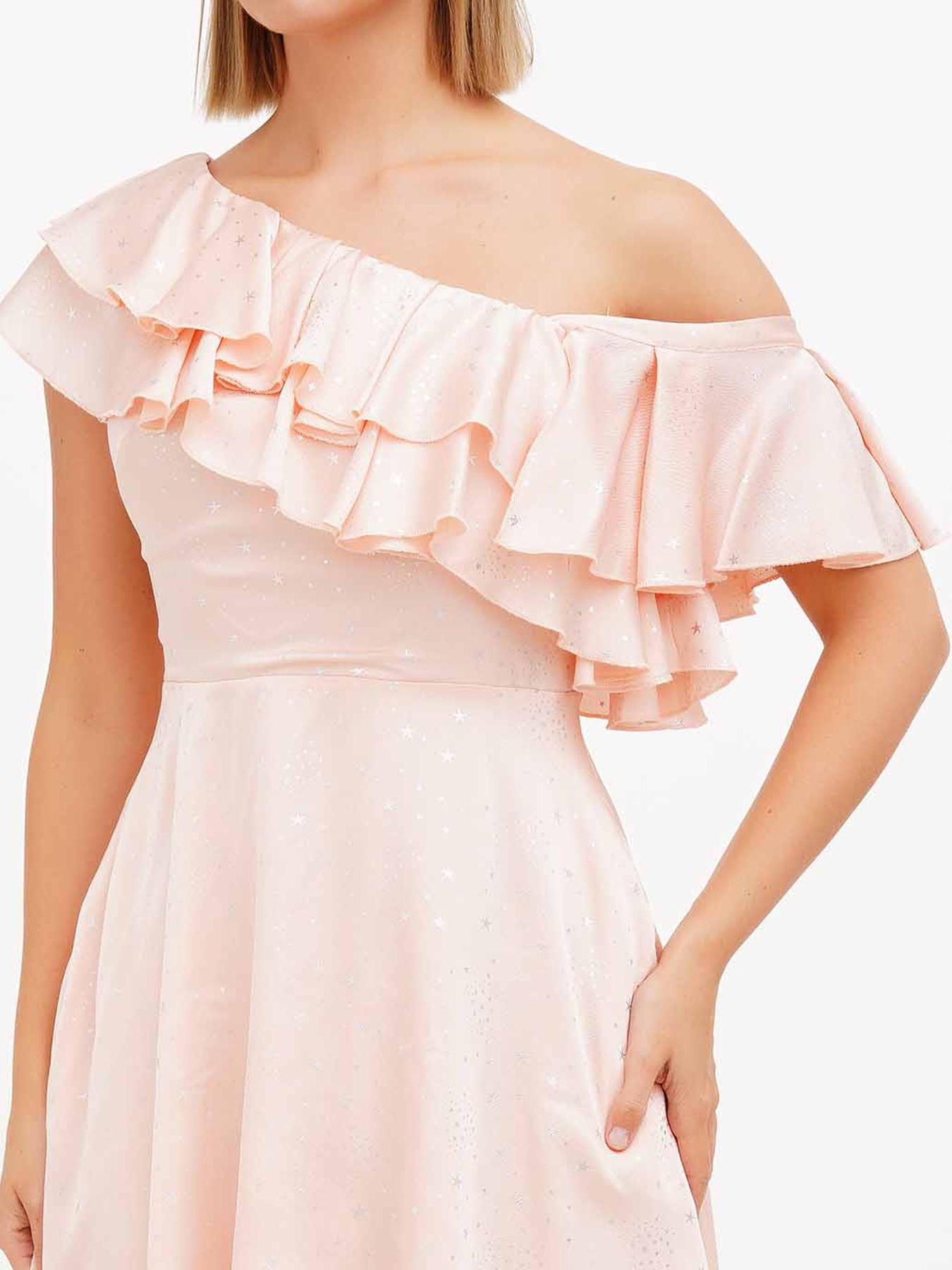 Платье мини Sassofono модель A272-SC-1852_пудра Фото