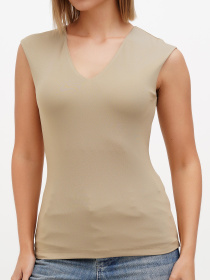 Майка Sassofono модель A272-SF-2079_бежевый Фото