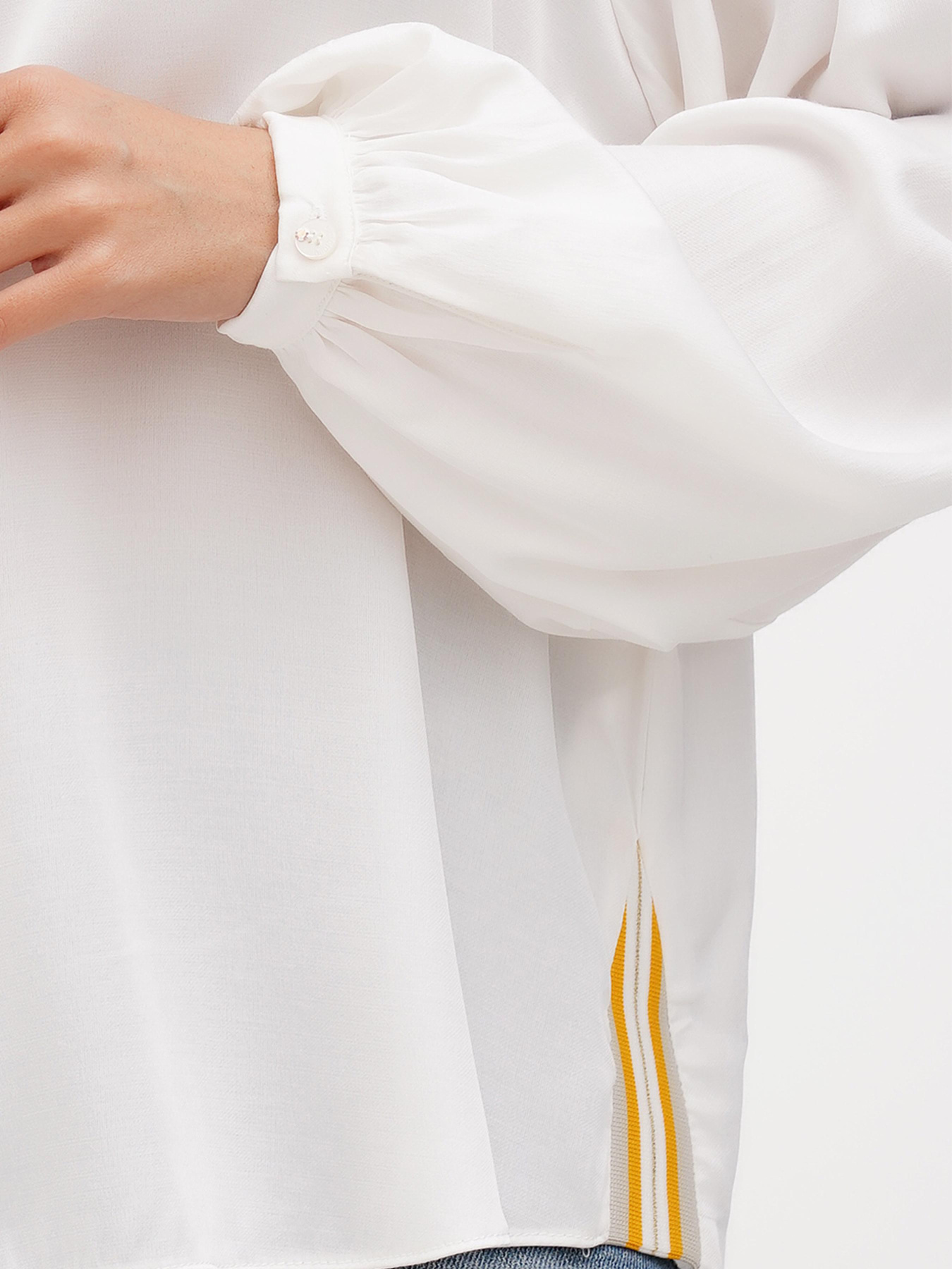 Блуза Sassofono модель A272-SF-1969_молочный_жёлтый Фото