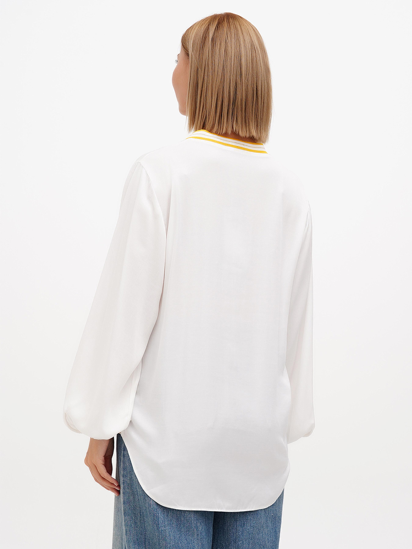 Блуза Sassofono модель A272-SF-1969_молочный_жёлтый Фото