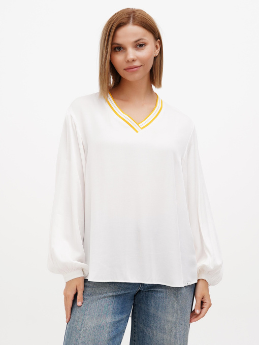 Блуза Sassofono модель A272-SF-1969_молочный_жёлтый Фото