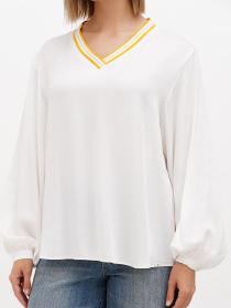 Блуза Sassofono модель A272-SF-1969_молочный_жёлтый Фото