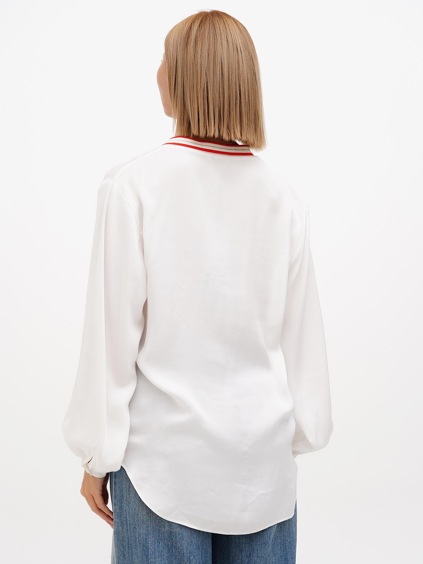 Блуза Sassofono модель A272-SF-1969_молочный_оранжевый Фото