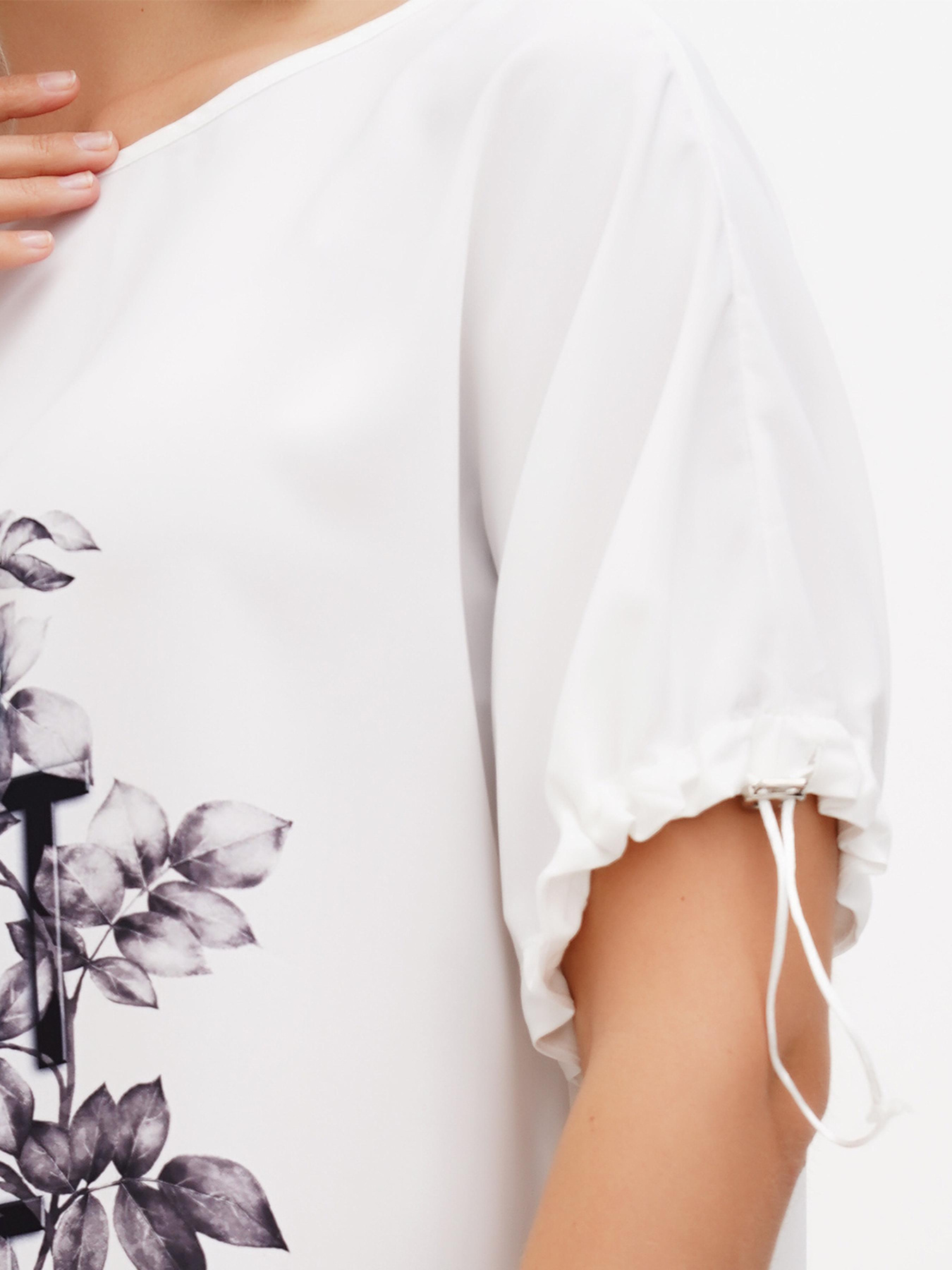 Блуза Sassofono модель A272-SF-1976_молочный_бирюзовый Фото