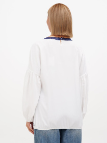 Блуза Sassofono модель A272-SF-2021_молочный_синий Фото