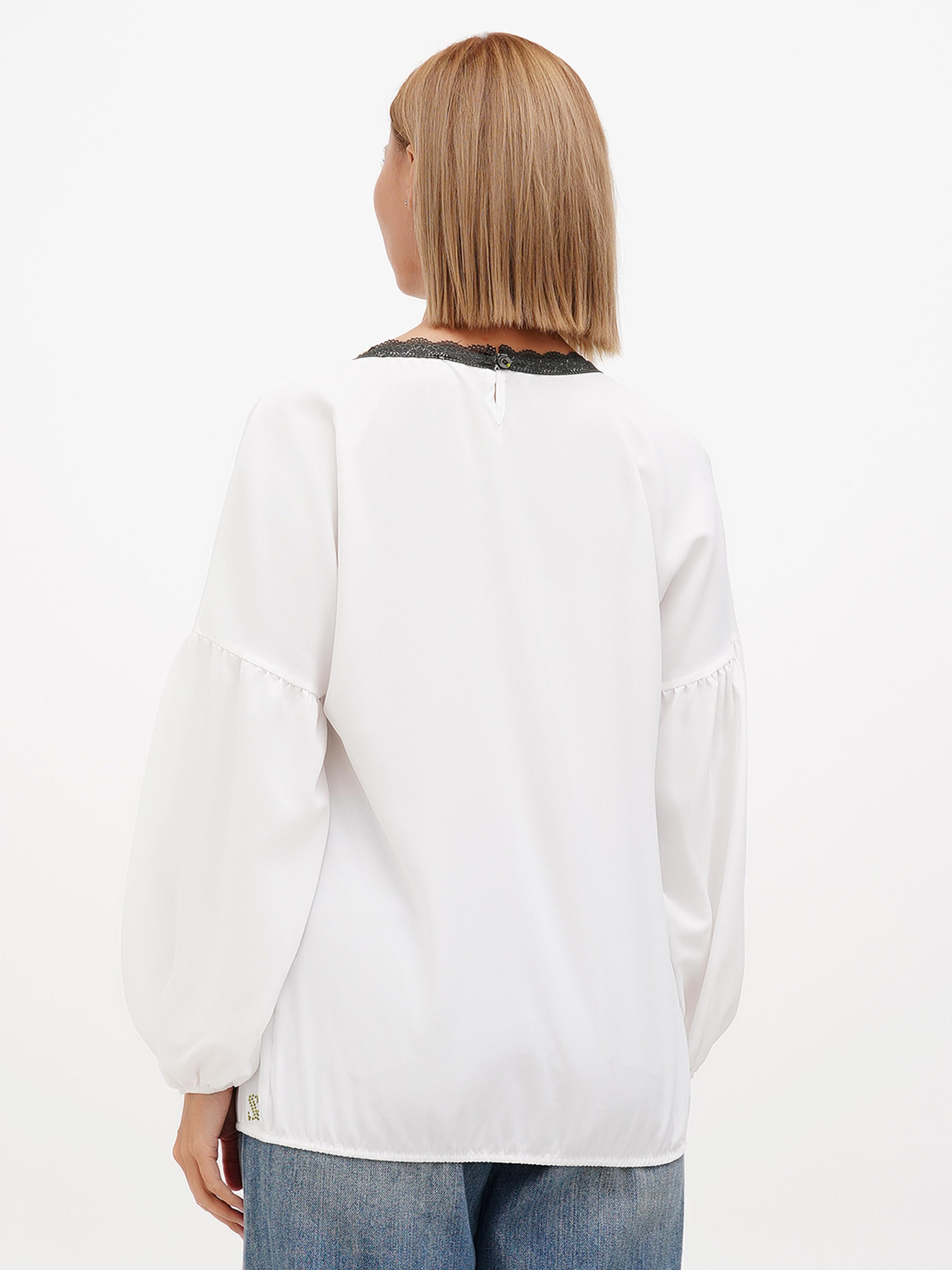 Блуза Sassofono модель A272-SF-2021_молочный_хаки Фото