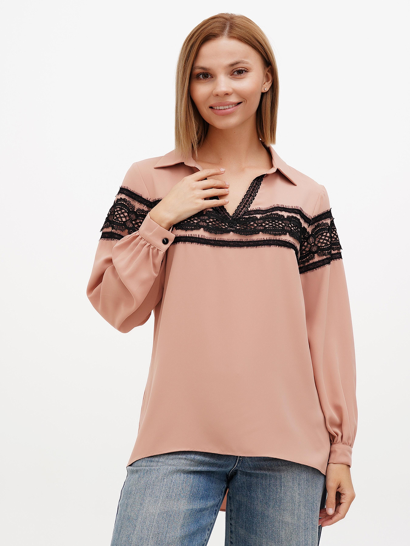 Блуза Sassofono модель A272-SF-2022_бежевый Фото