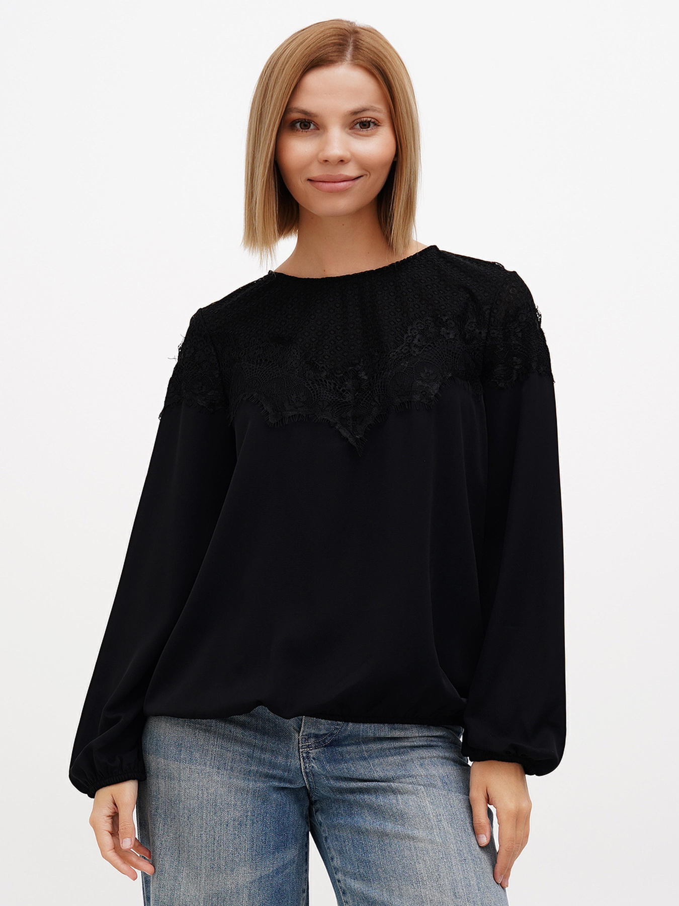 Блуза Sassofono модель A272-SF-2023_чёрный Фото