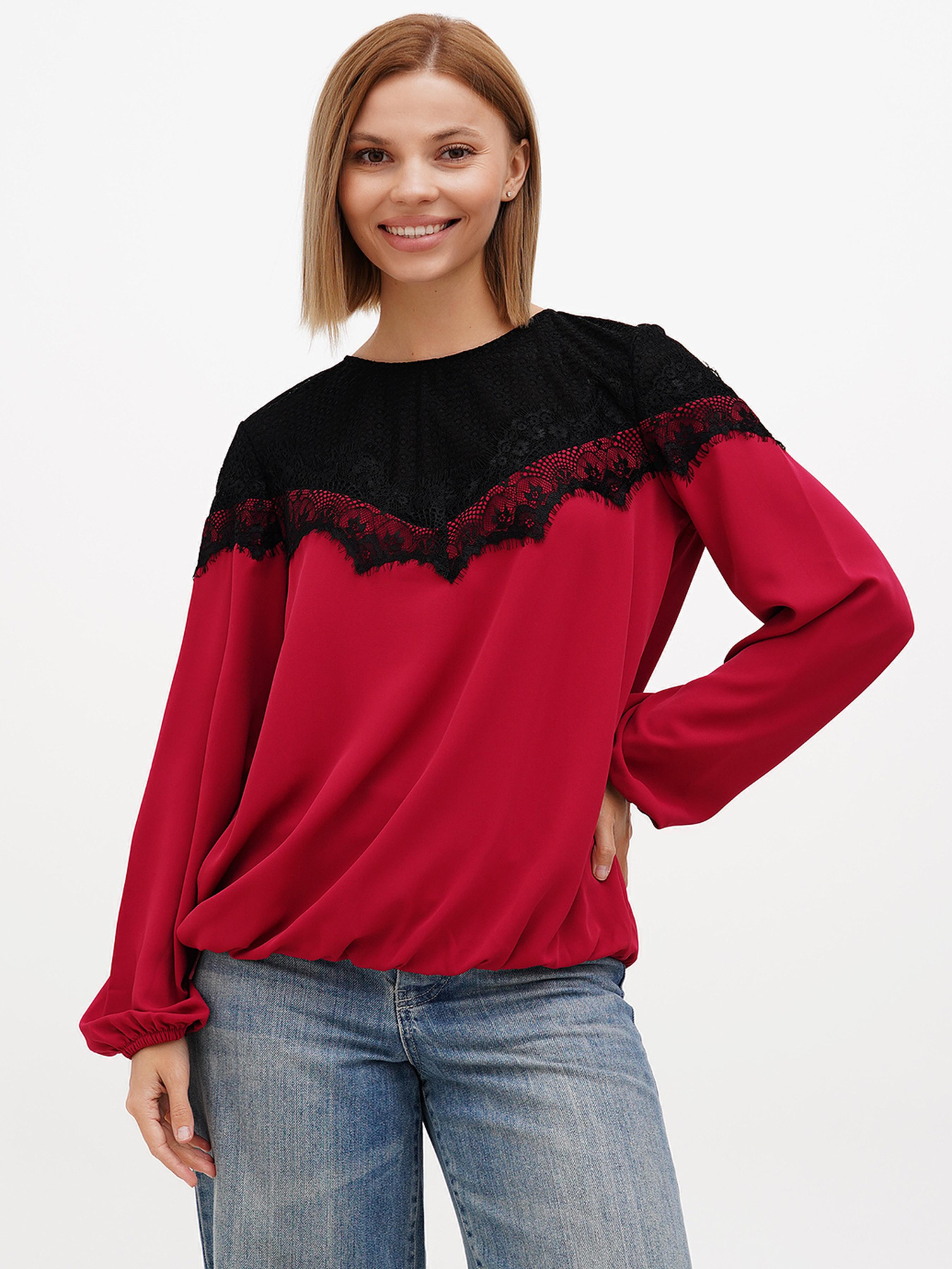 Блуза Sassofono модель A272-SF-2023_красный Фото