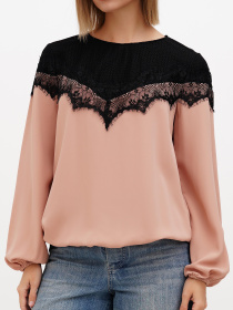 Блуза Sassofono модель A272-SF-2023_бежевый Блуза Sassofono модель A272-SF-2023_бежевый Фото