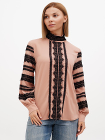 Блуза Sassofono модель A272-SF-2024_бежевый Фото