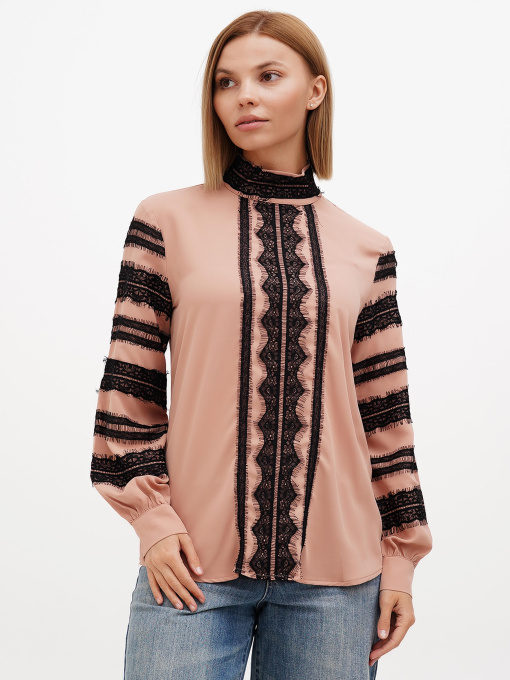 Блуза Sassofono модель A272-SF-2024_бежевый Фото