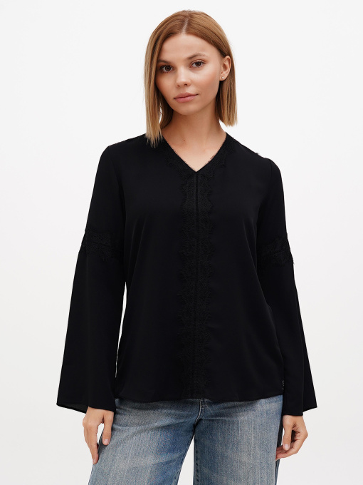 Блуза Sassofono модель A272-SF-2027_чёрный Фото