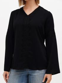 Блуза Sassofono модель A272-SF-2027_чёрный Блуза Sassofono модель A272-SF-2027_чёрный Фото