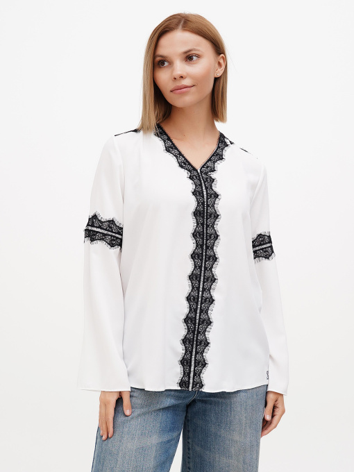 Блуза Sassofono модель A272-SF-2027_молочный Фото