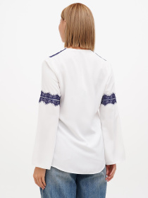 Блуза Sassofono модель A272-SF-2027_молочный_синий Фото