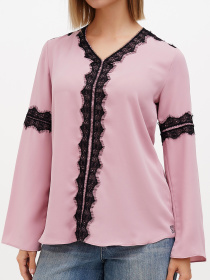 Блуза Sassofono модель A272-SF-2027_пудра Фото