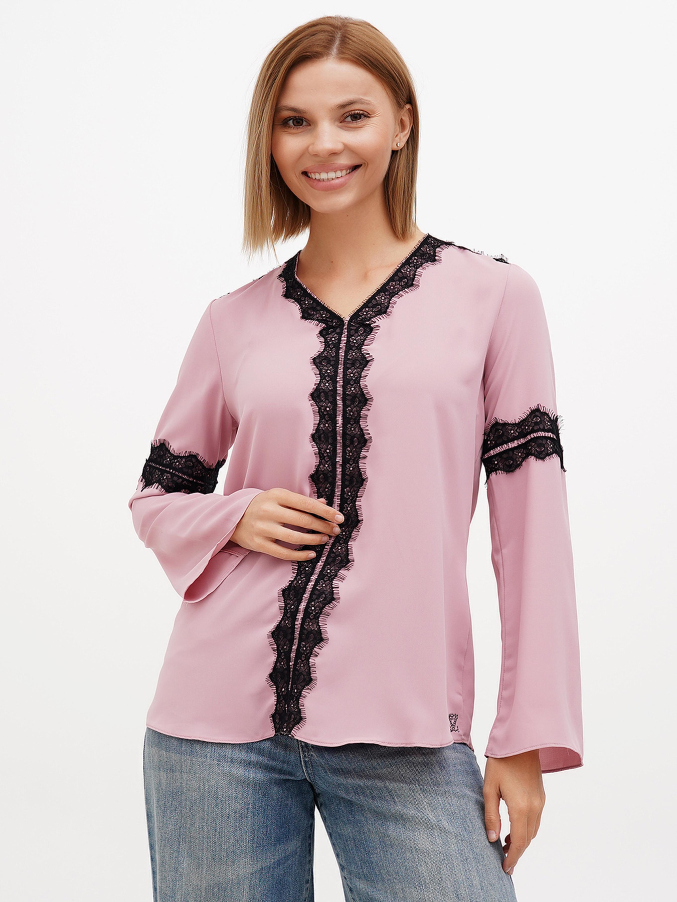 Блуза Sassofono модель A272-SF-2027_пудра Фото