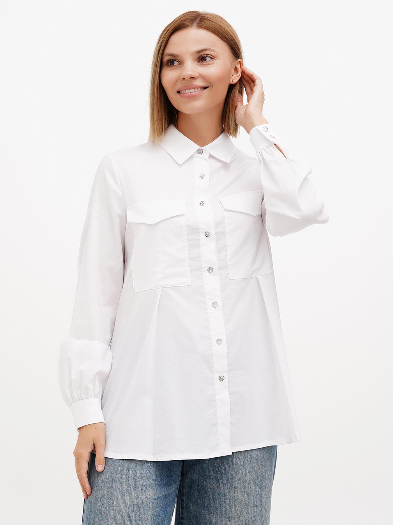 Сорочка Sassofono модель A272-SF-2067_белый Фото