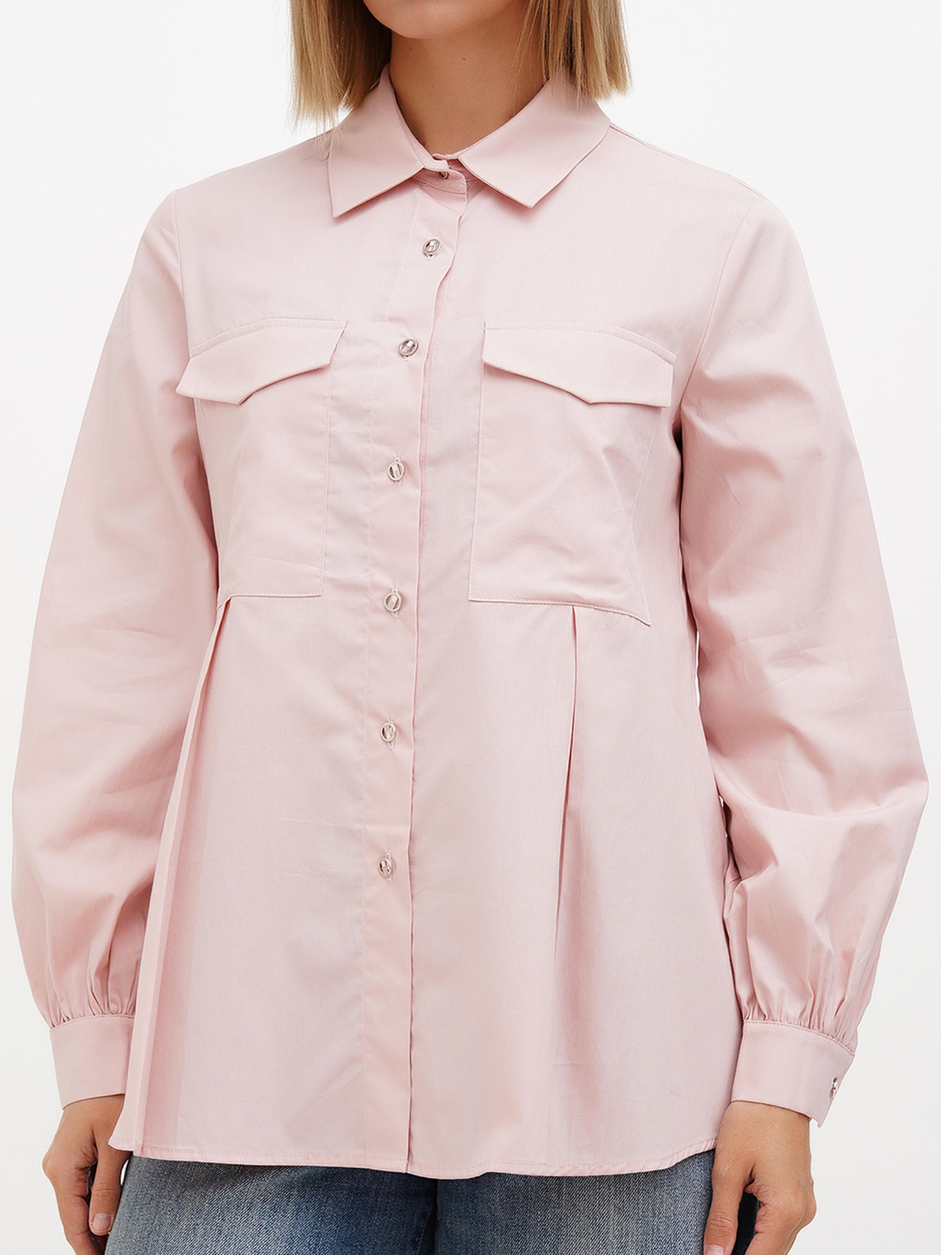 Сорочка повсякденна Sassofono модель A272-SF-2067_пудра Сорочка повсякденна Sassofono модель A272-SF-2067_пудра Фото