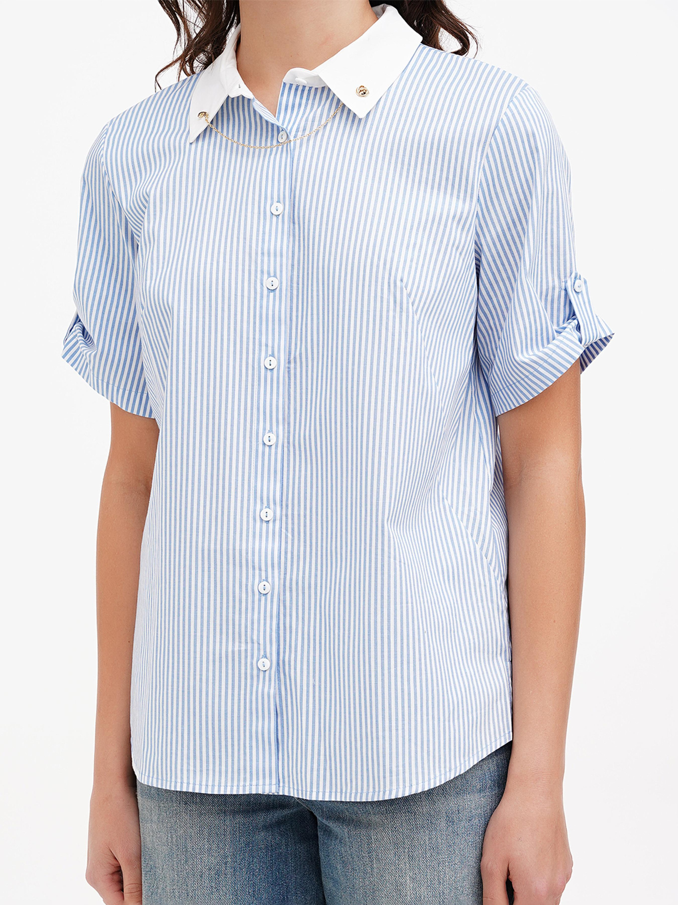 Рубашка Sassofono модель A272-SC-1845_голубой Фото