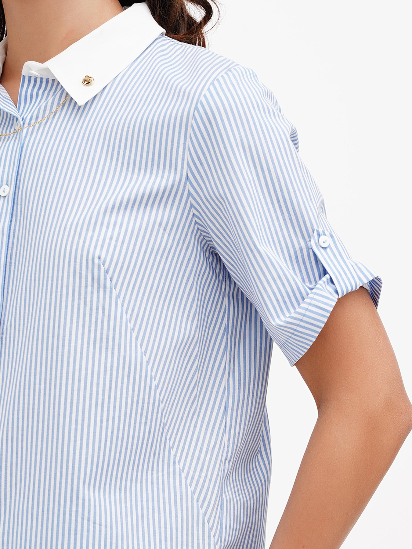 Сорочка повсякденна Sassofono модель A272-SC-1845_голубой Фото