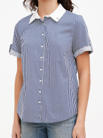 Рубашка Sassofono модель A272-SC-1845_тёмно-синий Фото