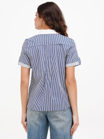 Сорочка повсякденна Sassofono модель A272-SC-1845_тёмно-синий Фото